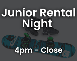 Junior Night Snowboard Rental Package