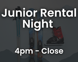 Junior Night Ski Rental Package